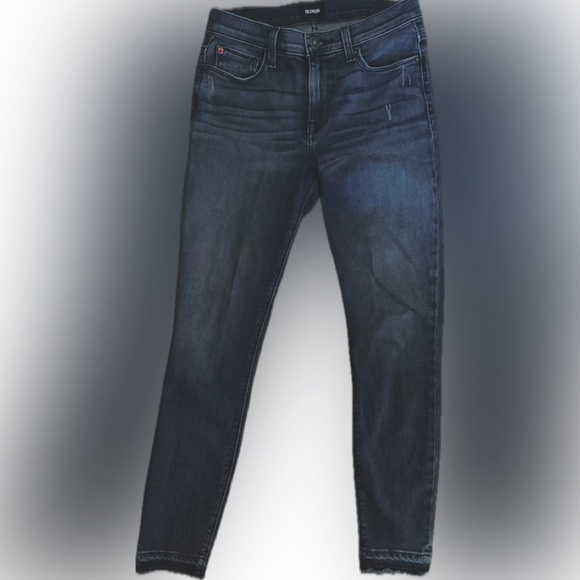 Hudson Natalie super skinny blue denim jeans Women’s 27 R 4 fringed hems EUC - Picture 7 of 13